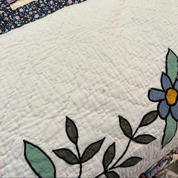 Limited Edition Quilt Floral And Dragonfly Stain Glass Window Style King Size - Picture 11 of 16